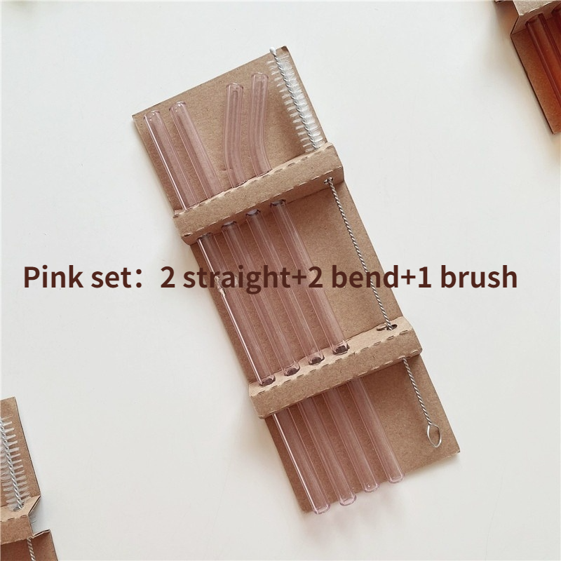 Straw set pink