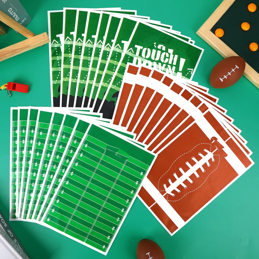 Football Party Bags Plastic Goodie Bags Snacks Favors Rugby Sports Theme Treat Bags Gift Bags Decorations For Game Day Sports Events Birthday Party...