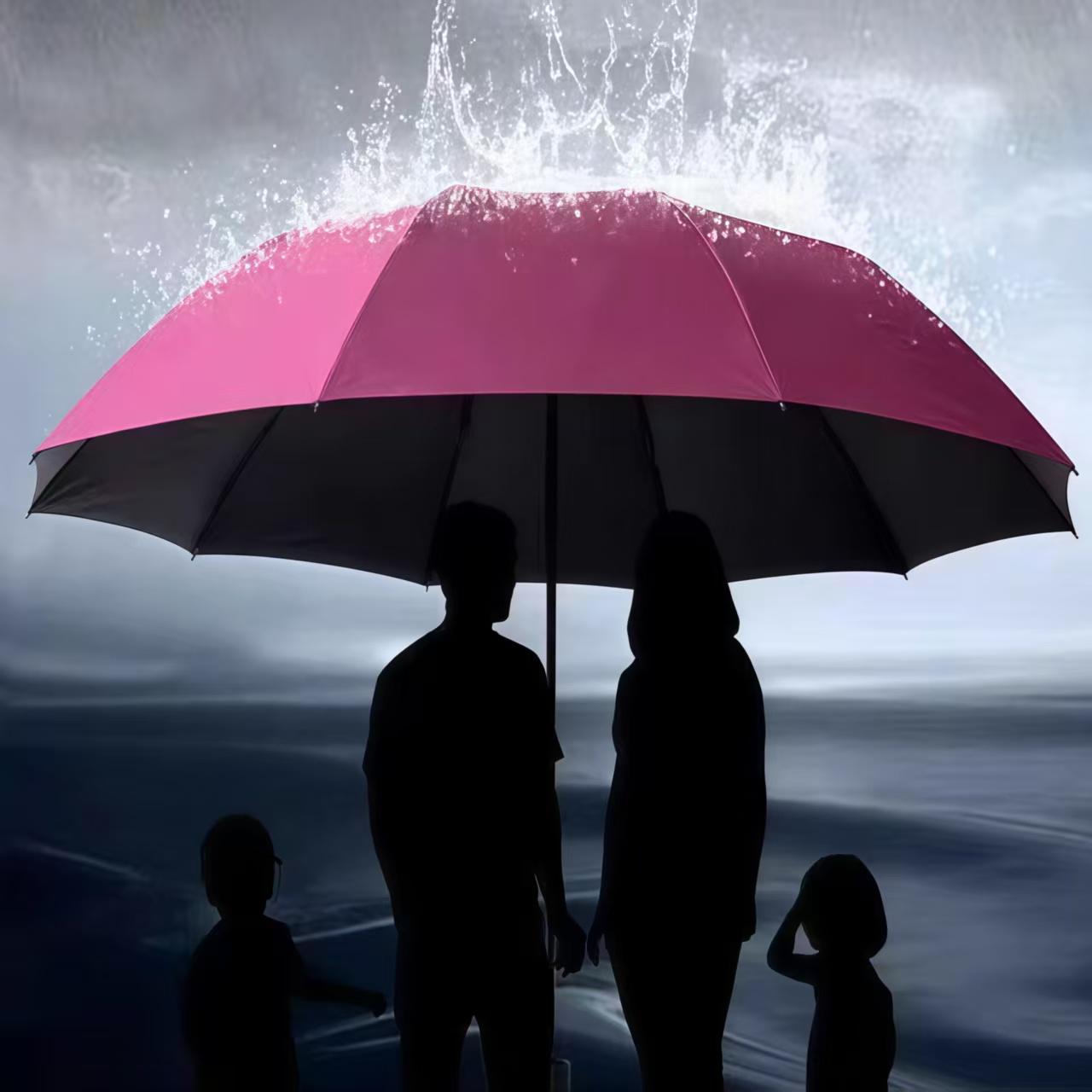 Double Umbrella, 12-rib Reinforced, Windproof And Waterproof, A Must-have Multi-functional Umbrella For Heavy Rain.Self-pickup Only. image 5