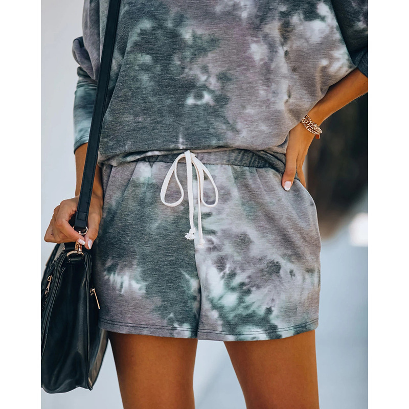 Tie-Dye Printed Long-Sleeved Casual Loose Suit