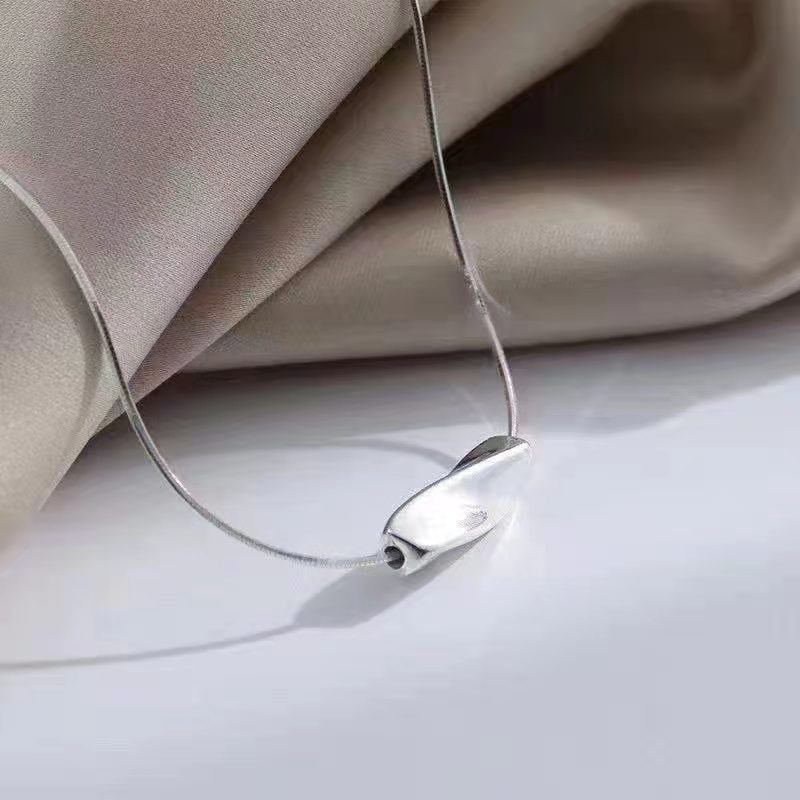 Silver Personality Geometric Spiral Necklace Women Fashion Simple