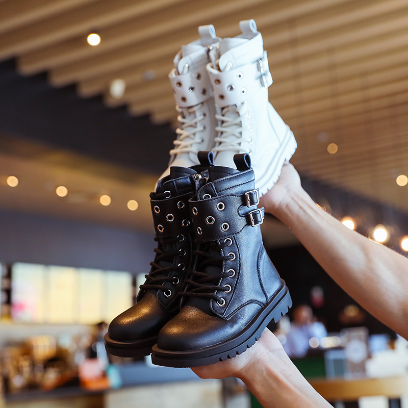  Autumn Winter Leather Children Shoes Boys Girls Boots