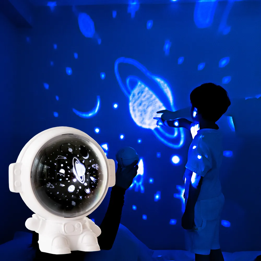 Galaxy Star Projector Starry Sky Night Light Astronaut Lamp Room Decr Gift Child Kids Baby Christmas Spaceman Projection – image 3
