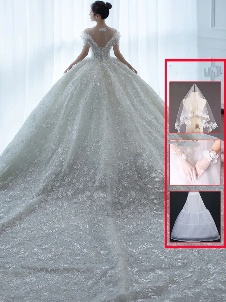 Off Shoulder French Main Wedding Dress - Style6