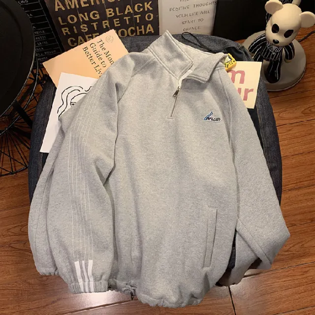 Fleece Sweater Women Autumn And Winter Loose Korean Style Grey - Shop at LoveMi