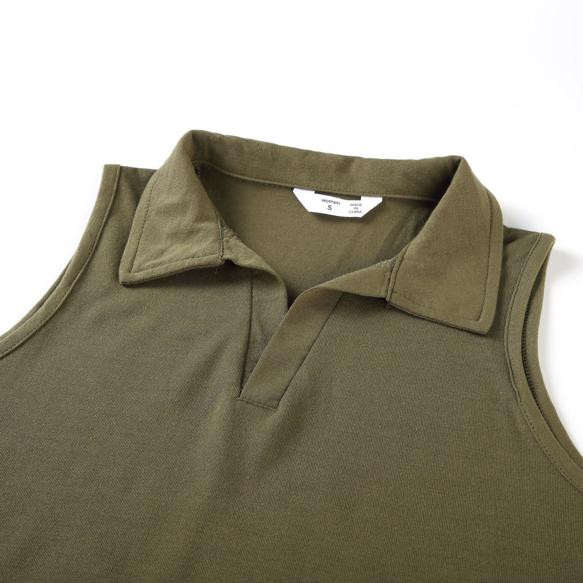 European And American Style Solid Color  Lapel Vest