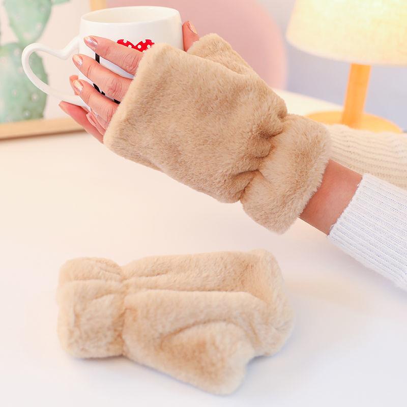 Plush Half Finger Khaki