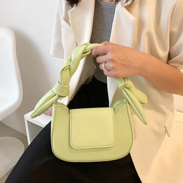 Small Bag New Trend Korean Fashion One shoulder Underarm Bag Messenger Small Square Bag Green - Shop at LoveMi
