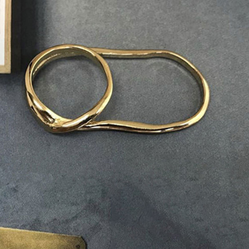 Fashionable Cross Chic Two Finger One Piece Ring