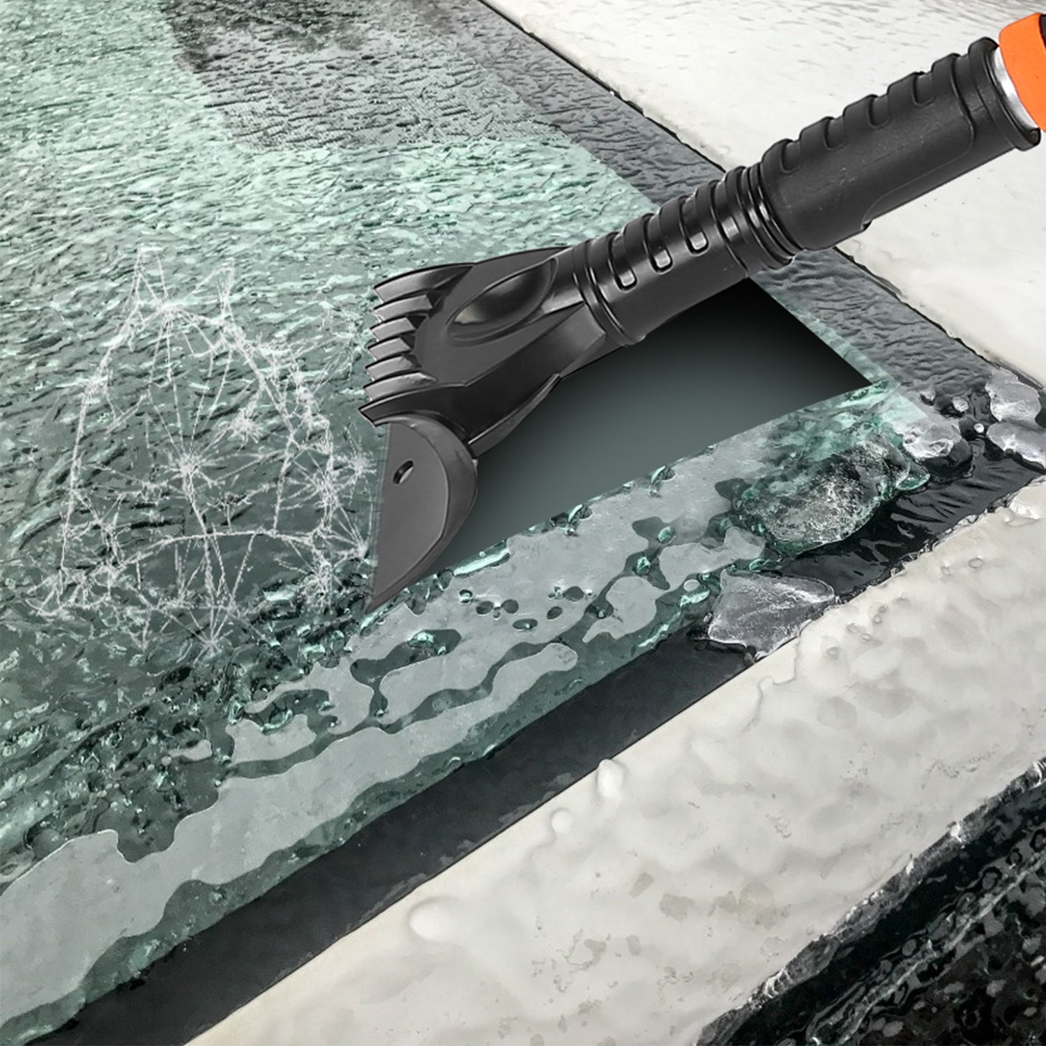3 Color Options — 1Pc 3 In 1 Windshield Ice Scraper Extendable Car Snow Removal Tool Telescoping Car Broom Snow Shovel Automobile Frost Removal