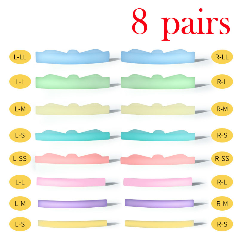 Silicone Eye Lash Shields Pads Multicolor 8Pairs - Shop at LoveMi