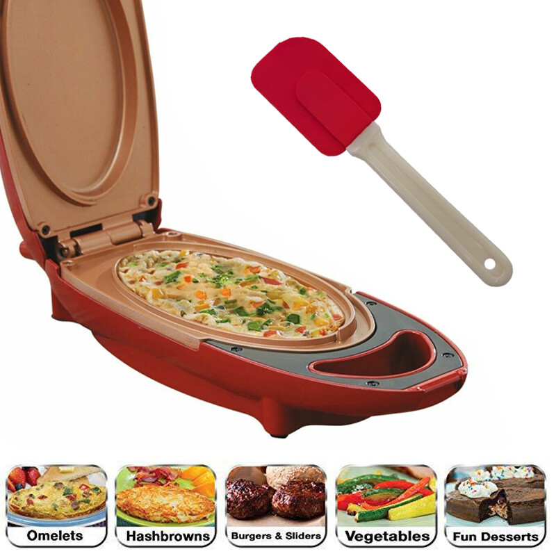 Kitchen Ceramic Non Stick Copper Infused Healthy No Oil Grill Omelette Maker 3