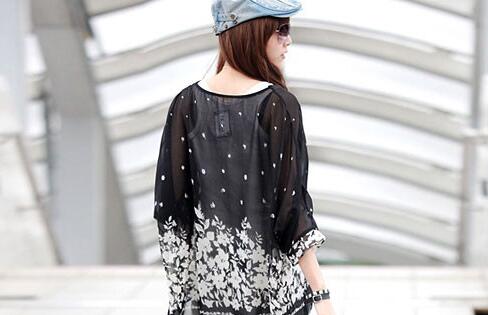 Title 1, Fashion Simple Womens Bohemian Chiffon Shirt