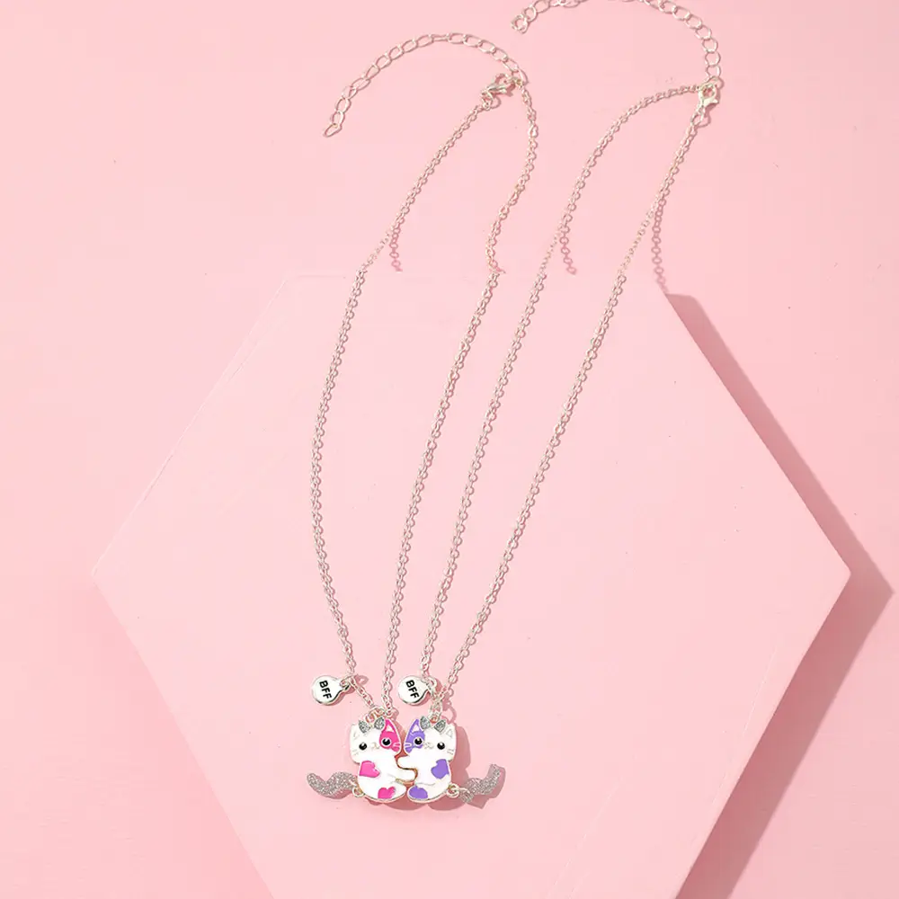 Cute Cat Activity Tail Magnet Phase Attractor Necklace