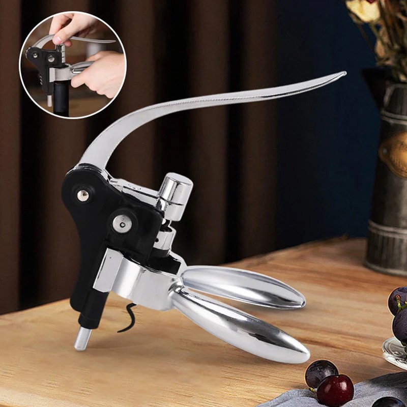 Professional Deluxe Lever Action Wine Bottle Rabbit Corkscrew Gift Bunny Opener — foto 11