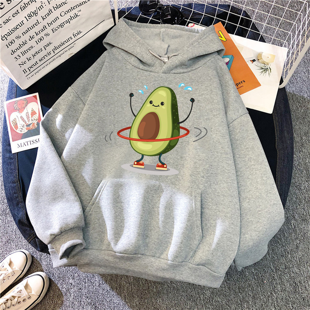 Avocado Mother And Baby Print Women's Clothing Loose Fashion Hooded Sweater