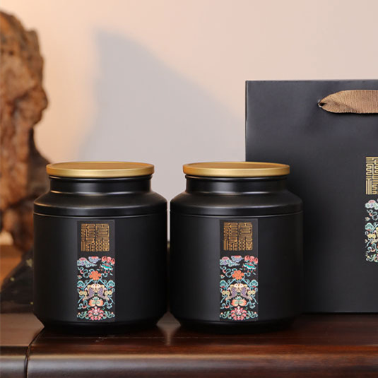 Black Low Double Pot With Bag