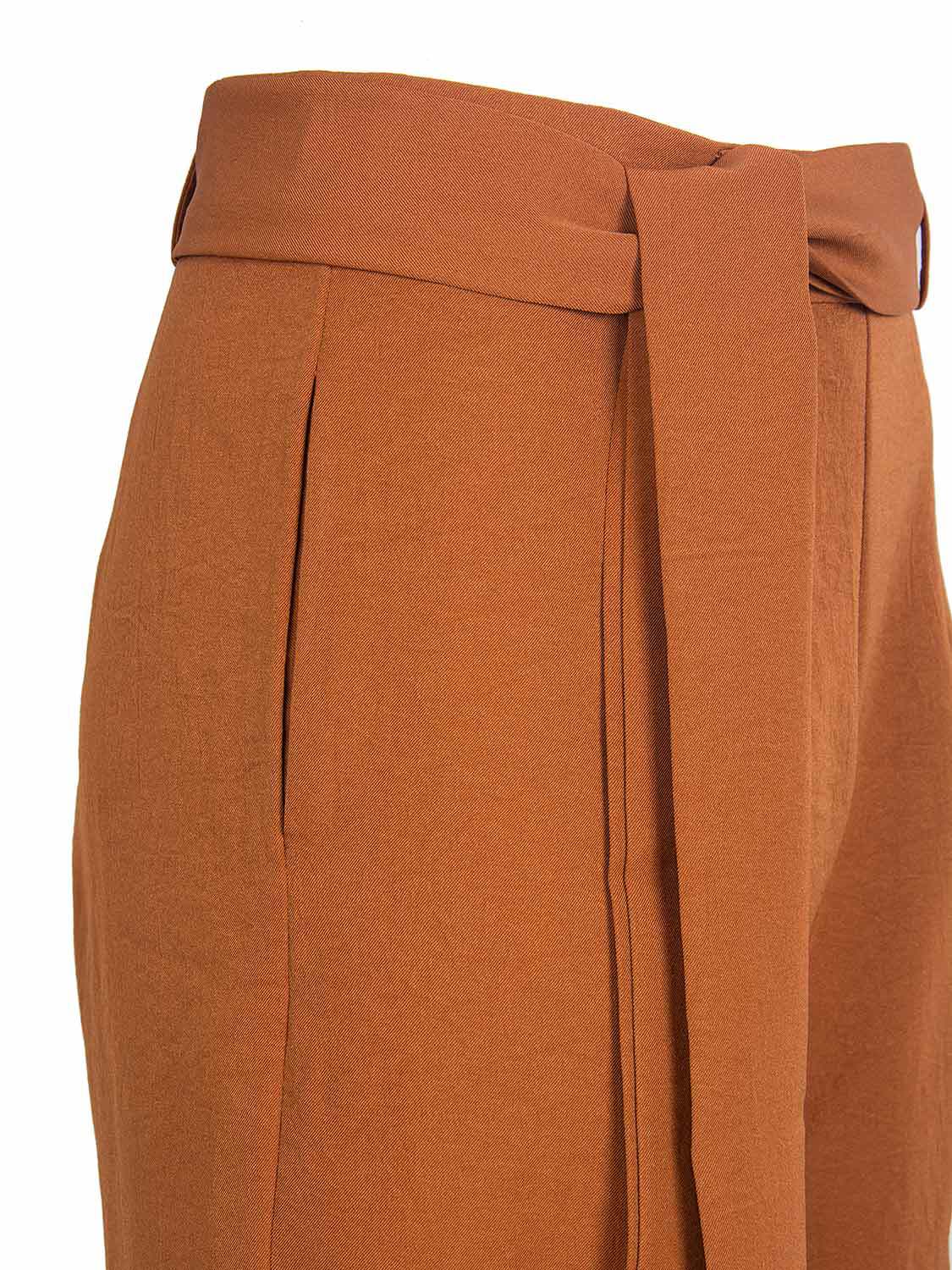 Title 13, Cropped trousers high waist strap wide leg pants