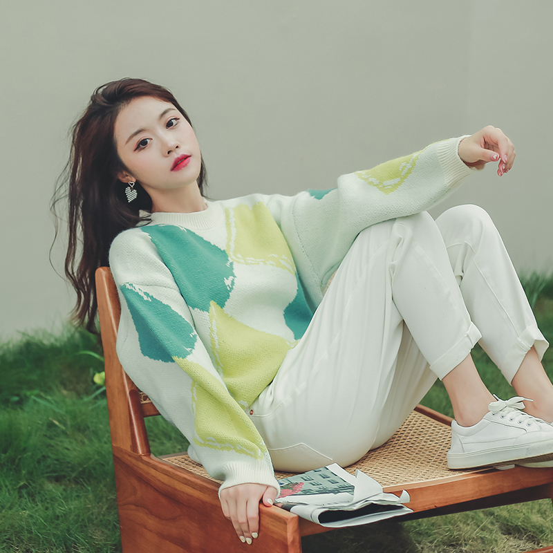 Diamond Sweater Women's Niche Loose Outer Wear Sweater