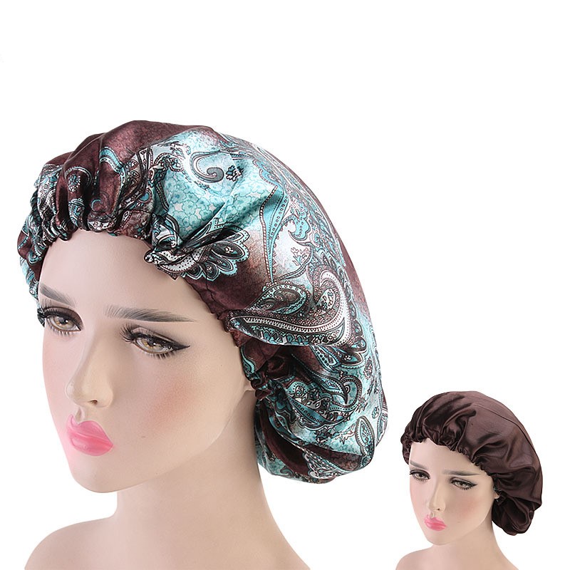 Title 1, Satin double lace nightcap chemotherapy cap