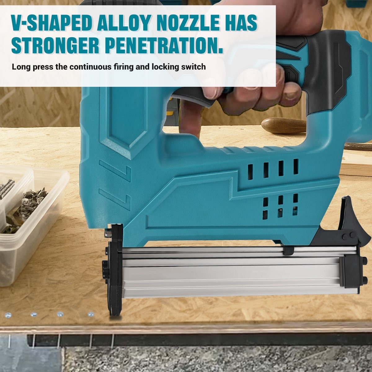 Cordless Brad Nailer Straight Finish Nail Gun For M Akita 18V Without Battery — image 6