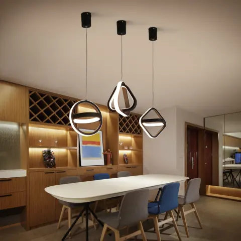 Bedside Chandelier Bedroom Dining Room Bar Long Line Single
