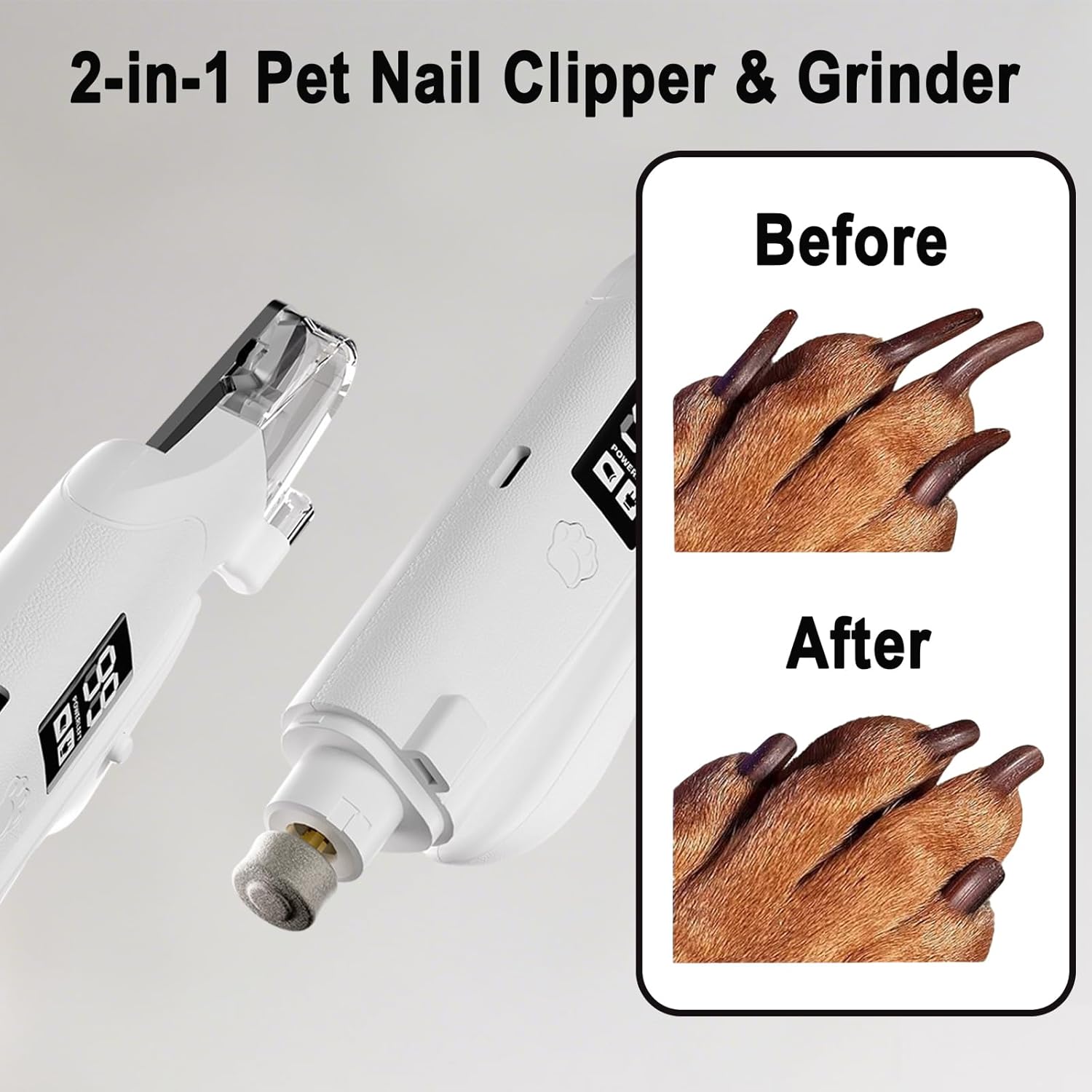 2-in-1 Led Light Cat Anti-blood Nail Grinder Dog Pet Clipper Animal — image 6