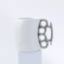 White Cup With Silver Handle
