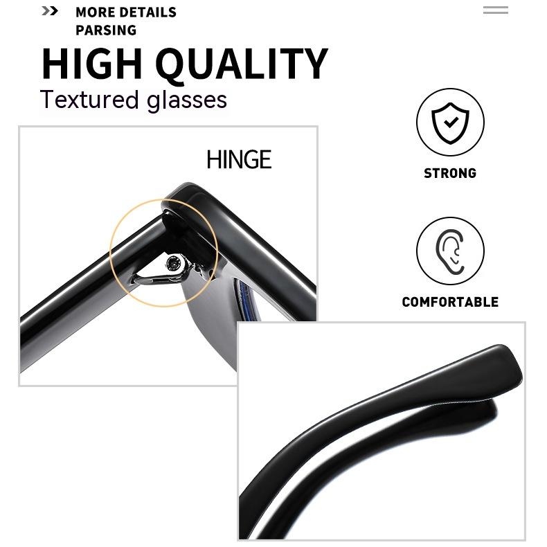 Title 8, Retro Box Plain Glossy Eyeglass Frame