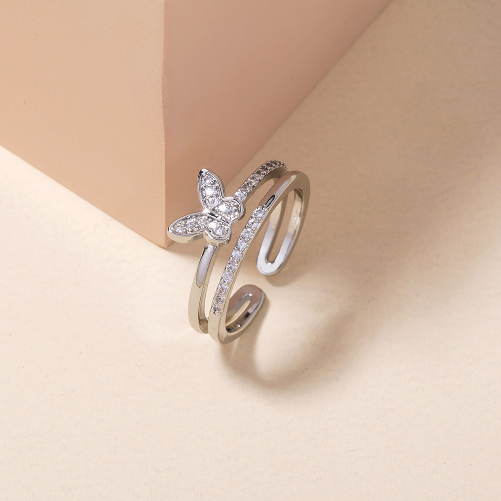 Niche Personality Cold Wind Butterfly Ring Women