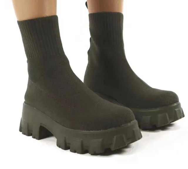 Mid heel European And American Mid tube Boots Set Foot Large Size Boots Green - Shop at LoveMi