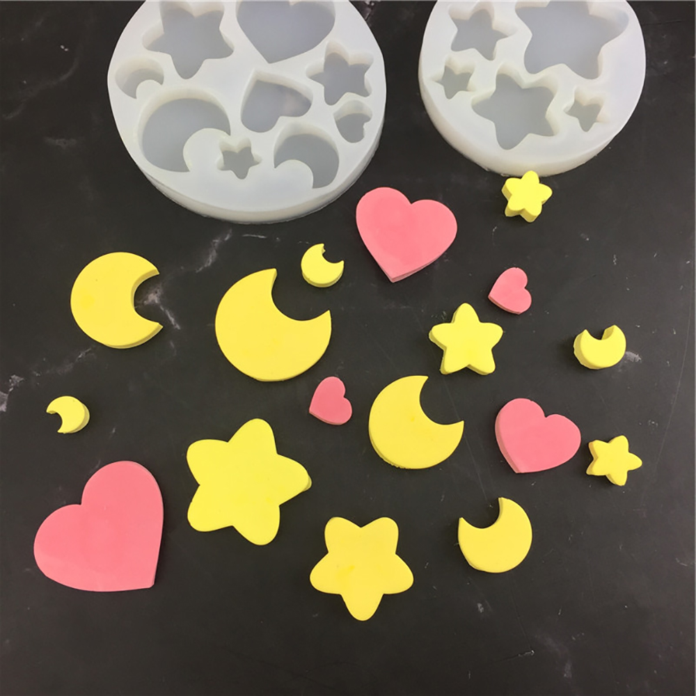 DIY Star And Moon Love Drop Glue Decoration Mold