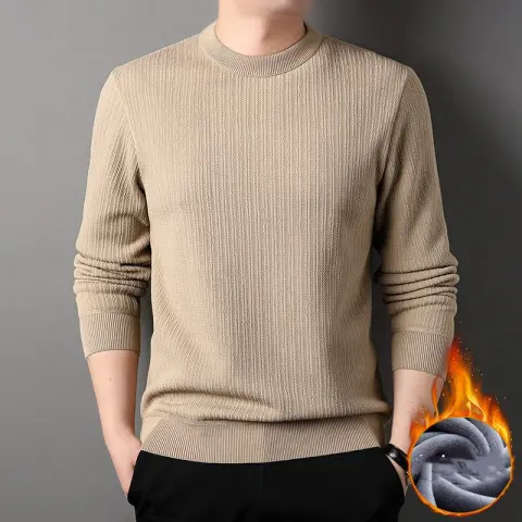 Winter Plush Pullover Sweater for Men