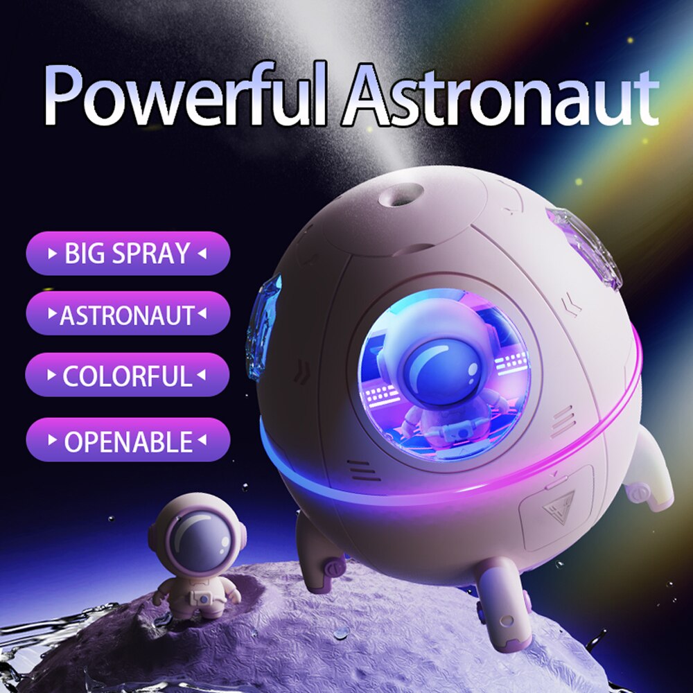 Portable Humidifier Desktop USB Astronaut Space Air Humidifier Diffuser 220ML With Colorful Led Light Christmas Gift — foto 3