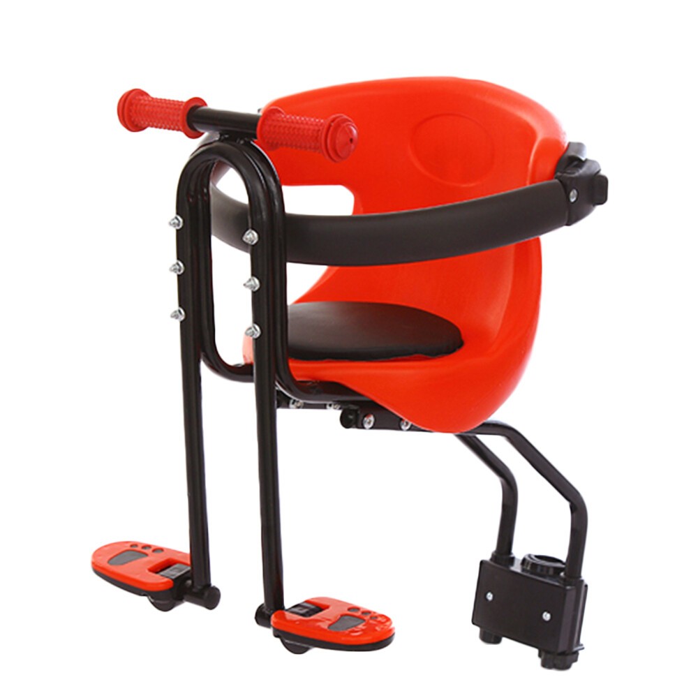 Front Mount Child Bike Seat Kids Bicycle Safe W Handrail Pedal 50KG — image 7