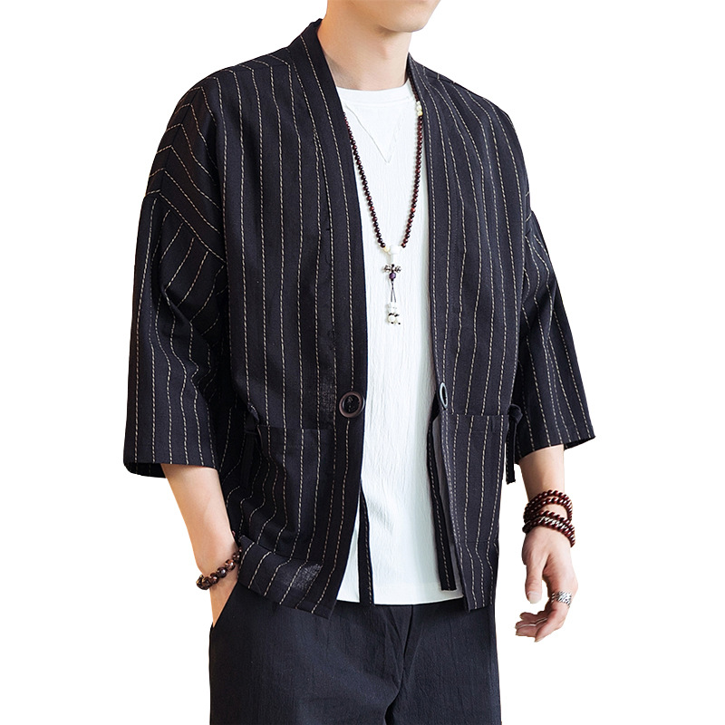 Title 8, Summer Cropped Sleeves Robe Men