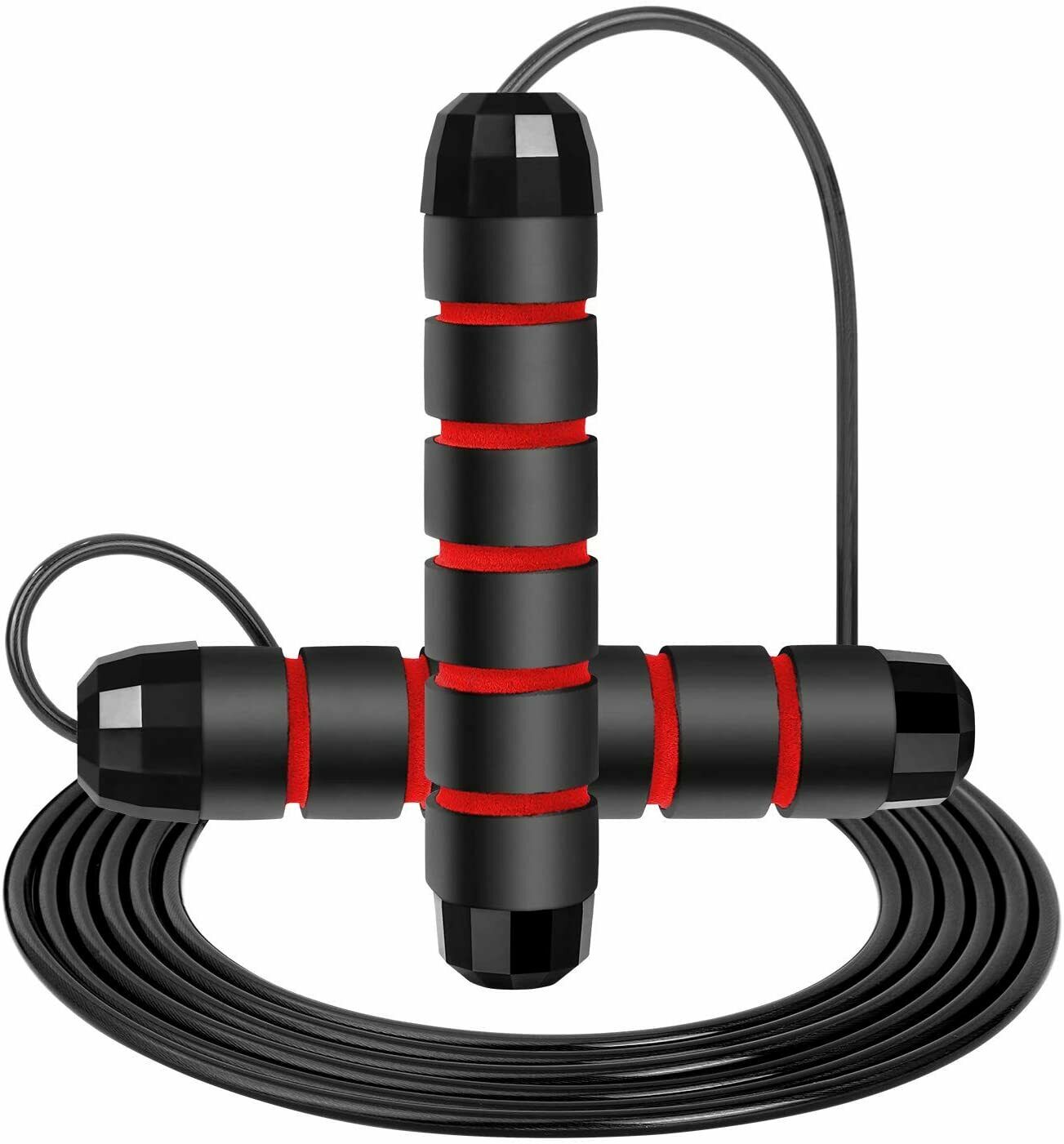 Tangle-Free Rapid Speed Jumping Rope -cable with ball bearings ^j
