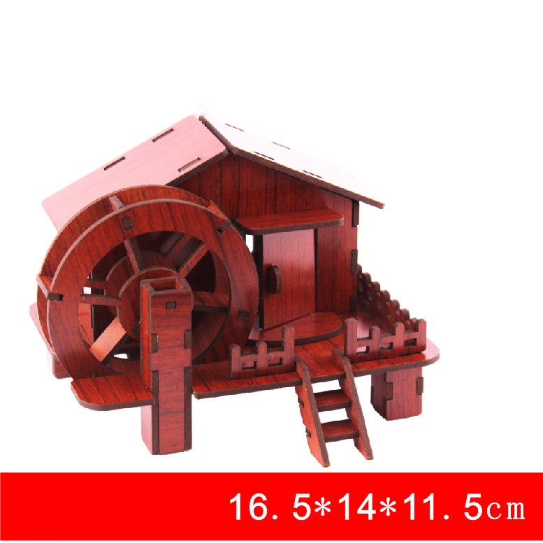 Red garden waterwheel