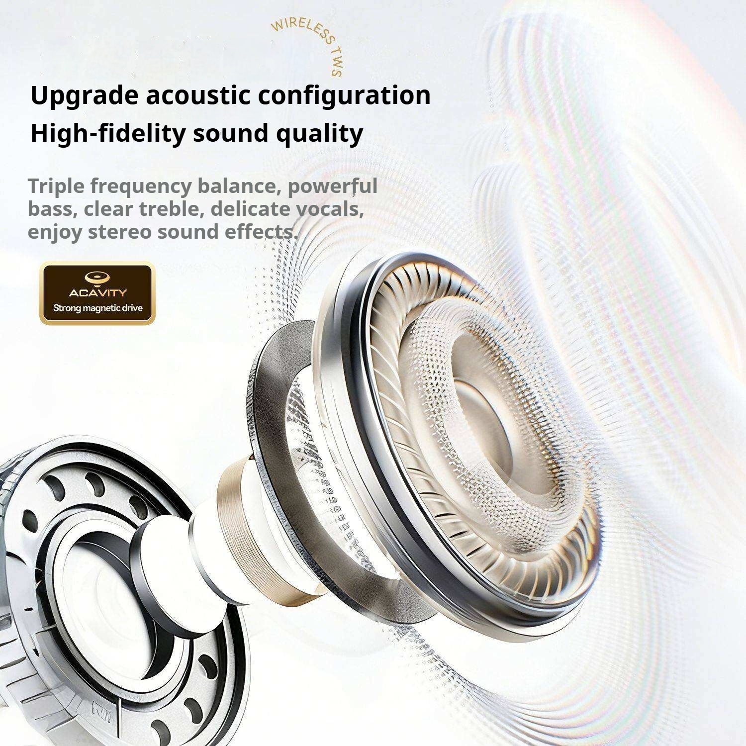KP-229 Hot-selling New Wireless Bluetooth Earbuds Digital Display Open-ear Clip-on Design Non-in-ear Built-in Vanity Mirror Long Battery Life In Stock 2