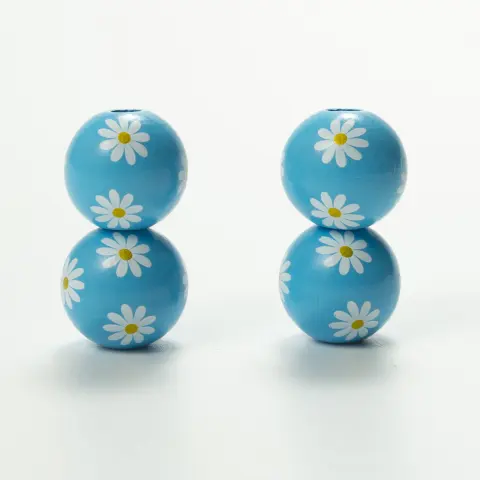 Source Small Daisies Colorful Wood Beads Hemp Rope Flow