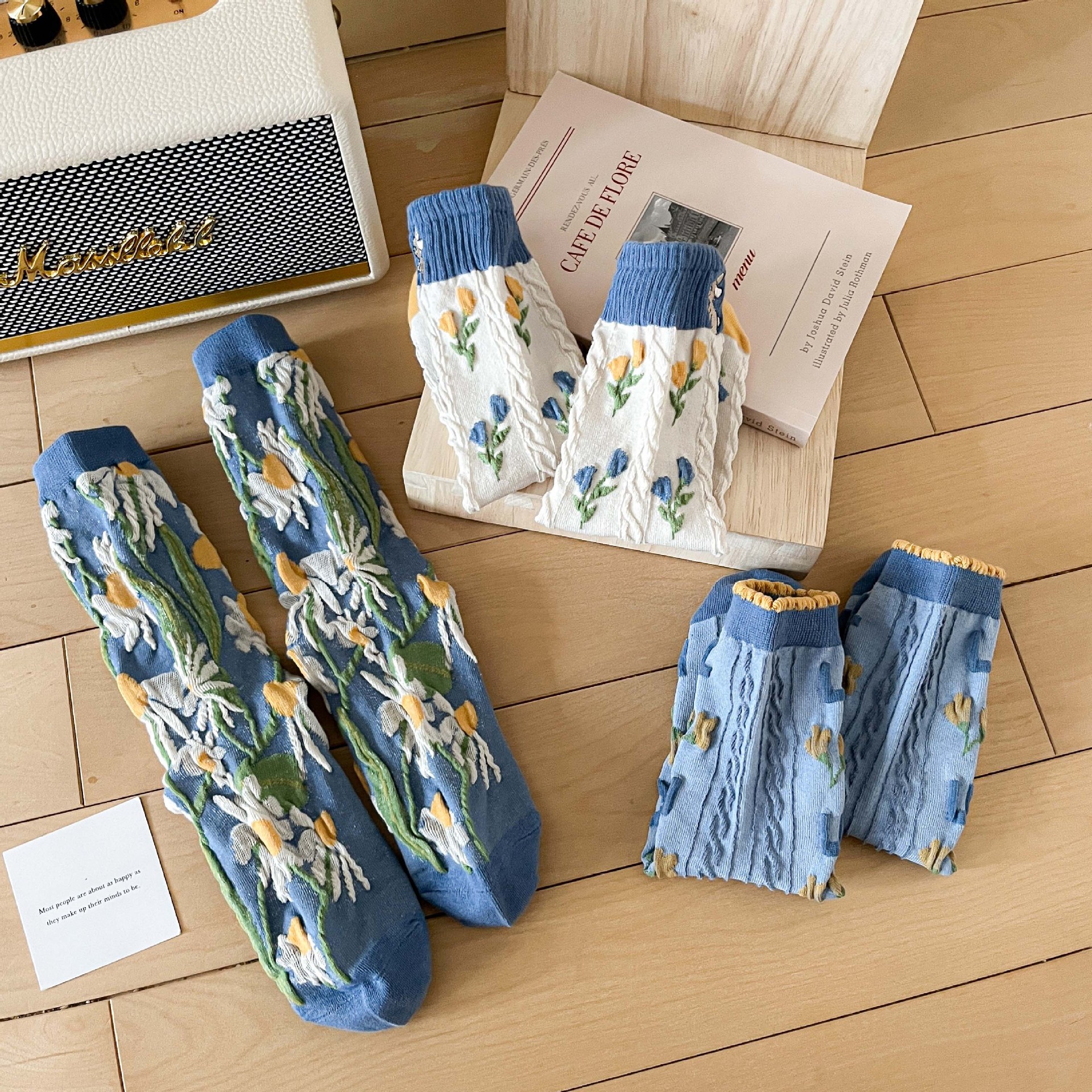 Cute Female INS Cotton Sports Cartoon Sweet Straight Board Socks