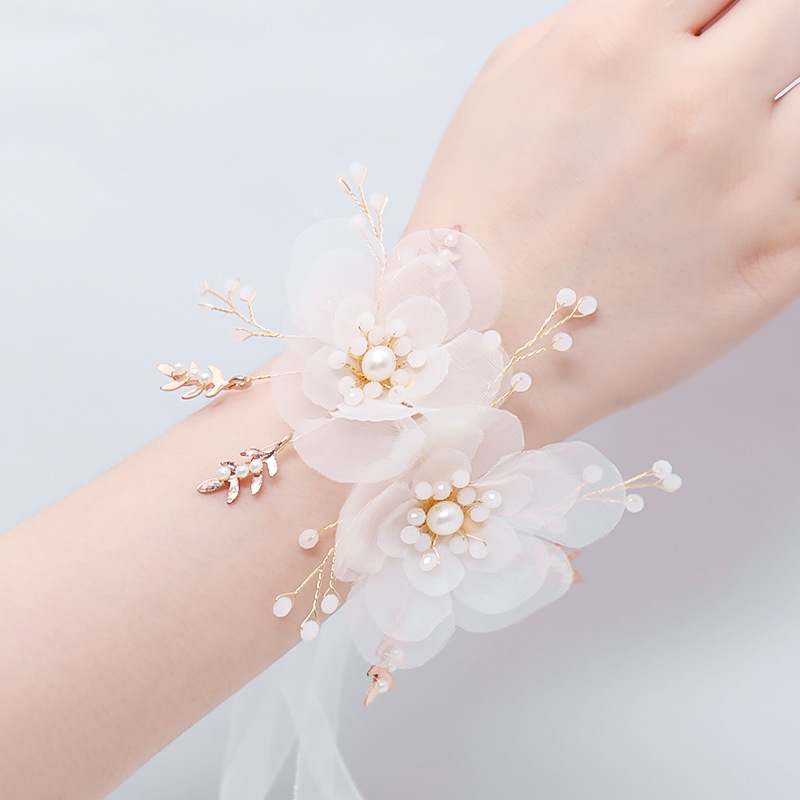 Super Fairy Sisters Children's Hand Flower Beautiful Bride Wedding Korean Style Sen Bracelet — foto 2