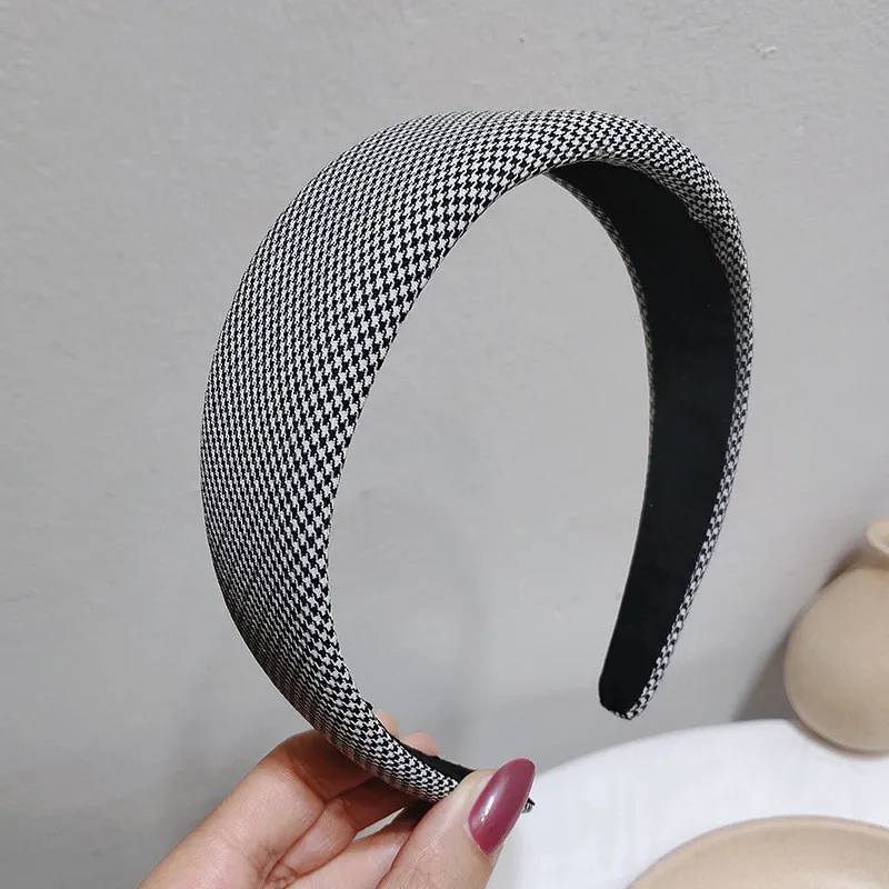 Net Red Wide-brimmed Sponge Go Out Simple Headwear - Fine Houndstooth