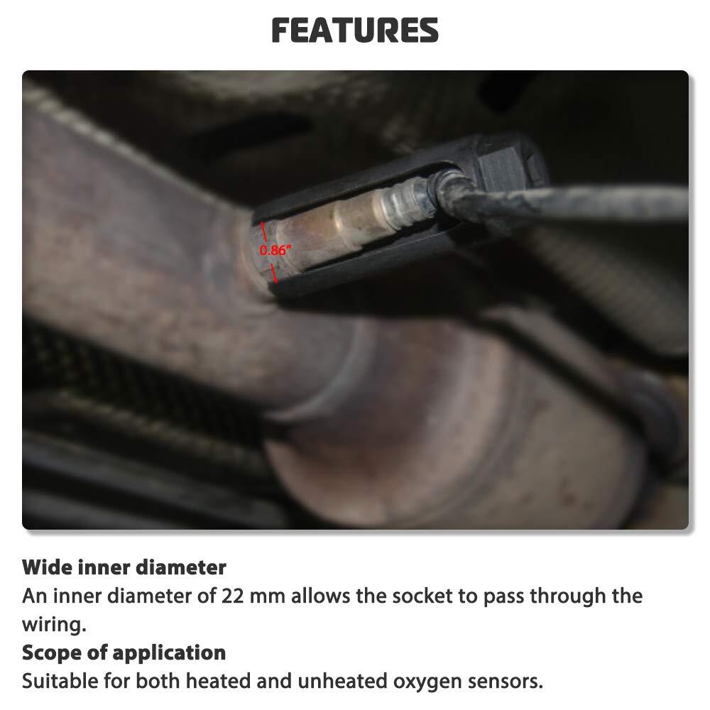 1 2 Drive Car Lambda Oxygen Sensor Open Socket Wrench Removal Hand Tool 22mm UK — image 7