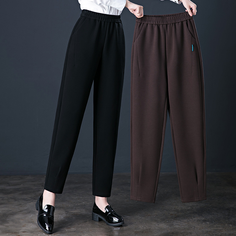 Middle-aged And Elderly Mother Pants Ladies Leisure High Waist Elastic