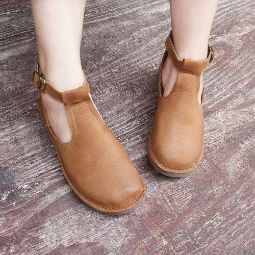 Original Handmade First Layer Cowhide Non-slip Soft Sole Women's Shoes