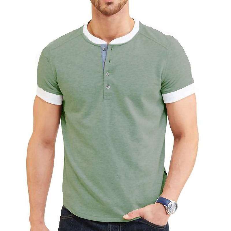 Title 7, Mens solid color short-sleeved T-shirt, a comf...