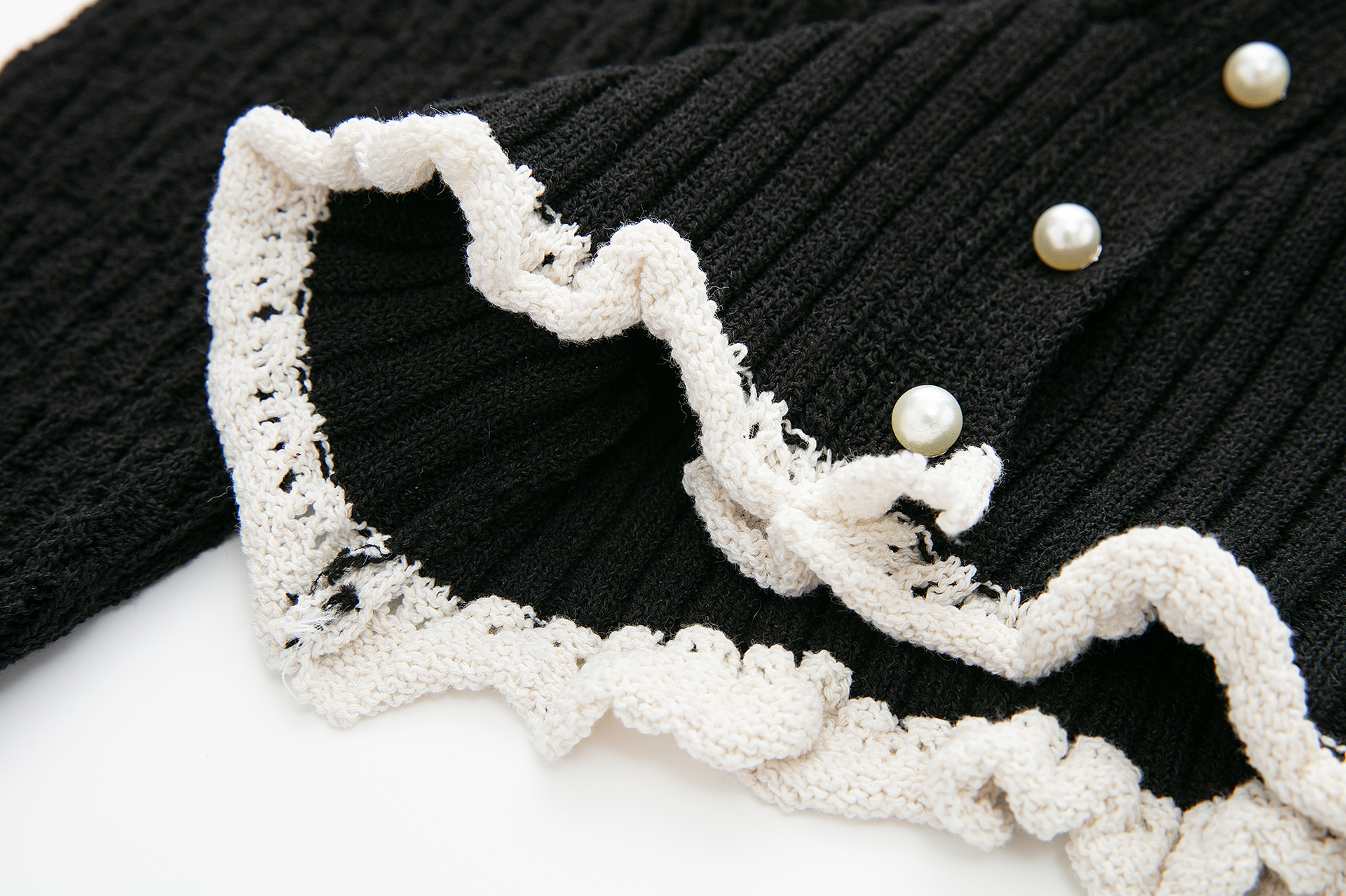 Women's Casual Lace Collar Hollow Knit