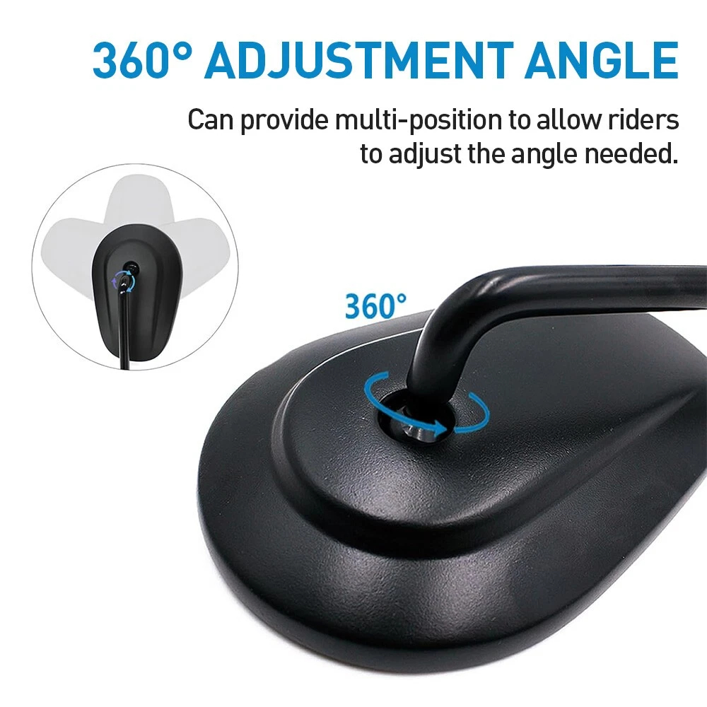 Rétroviseurs de moto noirs pour har ley d avidson sportster XL 1200 iron 883 – Image 6