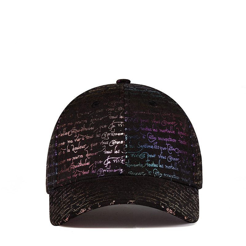 Ladies Korean Fashion Color-changing Letter Cap With Curved Eaves